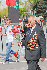 Image showing Unidentified veterans during the celebration of Victory Day. MIN