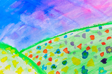 Image showing Watercolor Field