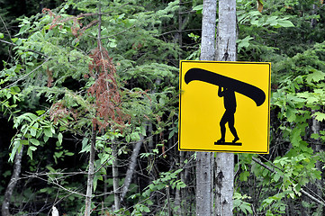 Image showing Canoe sign.