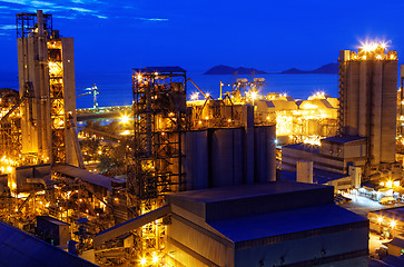 Image showing Gas storage spheres tank in petrochemical plant