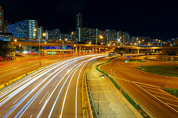 Image showing downtown skyline at night