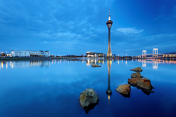 Image showing macau travel tower