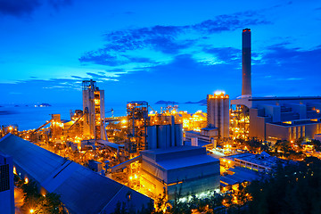 Image showing Gas storage spheres tank in petrochemical plant