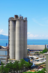 Image showing Cement Plant,Concrete or cement factory, heavy industry or const