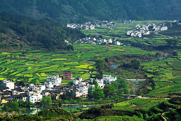 Image showing Rural landscape in wuyuan county, jiangxi province, china. 