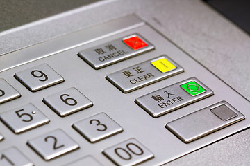 Image showing ATM keypad