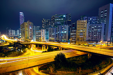 Image showing business area of hongkong at night