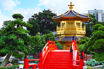 Image showing Pavilion of Absolute Perfection in the Nan Lian Garden, Hong Kon