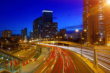 Image showing downtown skyline at night