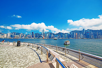 Image showing China, Hong Kong waterfront buildings 