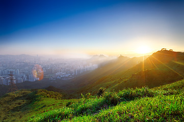 Image showing hong kong sunrise