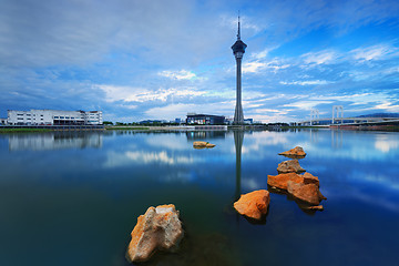 Image showing macau travel tower