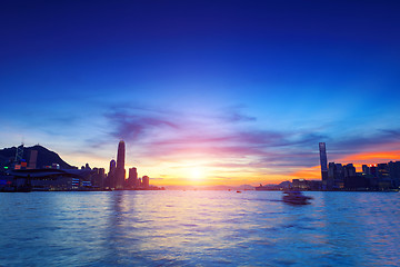 Image showing Hong kong sunset 