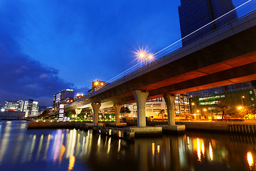 Image showing downtown city night