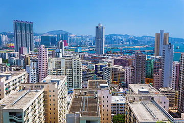 Image showing Hong Kong crowded building at day