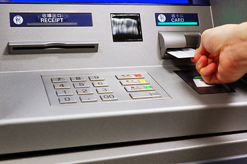 Image showing insert card in a ATM machine