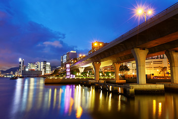 Image showing downtown city night