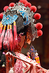 Image showing chinese dummy opera, looking after the stage 