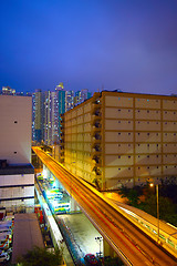 Image showing overpass in the downtown city