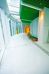 Image showing Hall of business building with light from window 