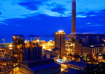 Image showing Gas storage spheres tank in petrochemical plant