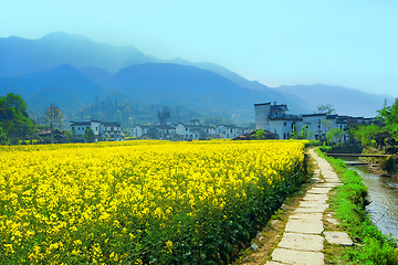 Image showing Rural landscape in wuyuan county, jiangxi province, china. 