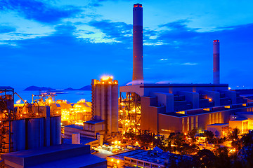 Image showing Gas storage spheres tank in petrochemical plant