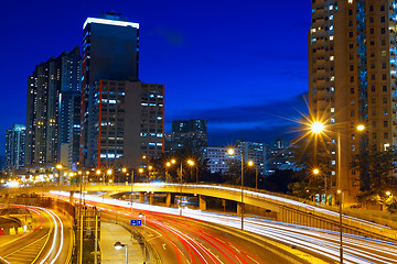 Image showing downtown skyline at night