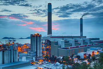 Image showing Gas storage spheres tank in petrochemical plant