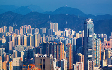 Image showing View of Downtown Kowloon Hongkong from Tsuen Wan