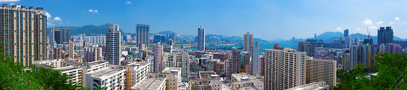 Image showing Hong Kong crowded building at day