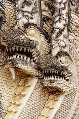 Image showing dragon sculpture in Thailand temple
