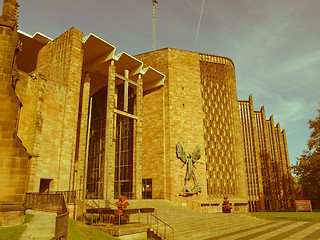 Image showing Retro looking Coventry Cathedral