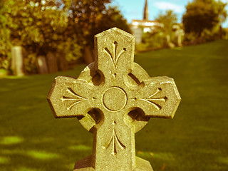 Image showing Retro look Glasgow cemetery