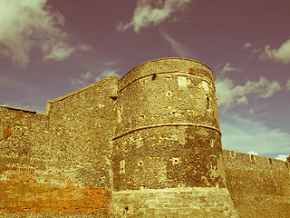 Image showing Retro looking Canterbury City Walls