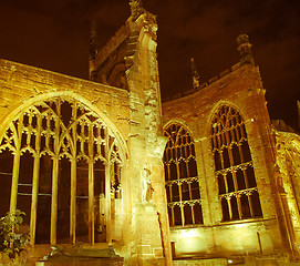 Image showing Retro looking Coventry Cathedral ruins