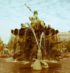 Image showing Retro looking Neptunbrunnen