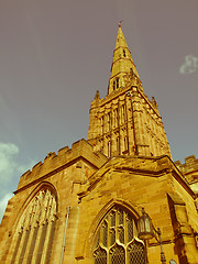 Image showing Retro looking Holy Trinity Church, Coventry