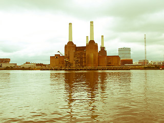 Image showing Retro looking Battersea Powerstation London