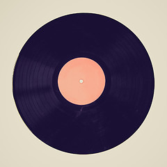 Image showing Retro look Vinyl record