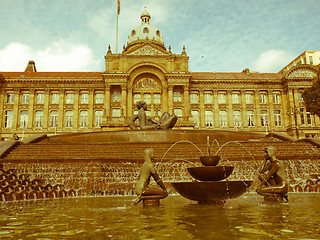 Image showing Retro looking Victoria Square, Birmingham