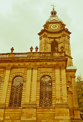 Image showing Retro looking St Philip Cathedral, Birmingham