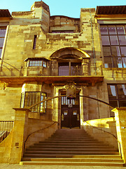 Image showing Retro look Glasgow School of Art