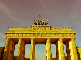 Image showing Retro looking Brandenburger Tor, Berlin