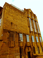 Image showing Retro look Glasgow School of Art