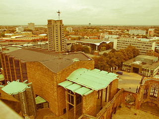 Image showing Retro looking Coventry Cathedral