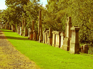 Image showing Retro look Glasgow necropolis