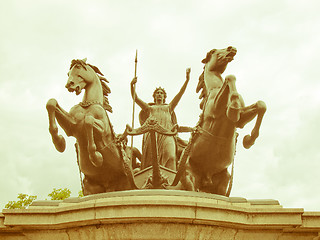 Image showing Retro looking Boadicea monument, London