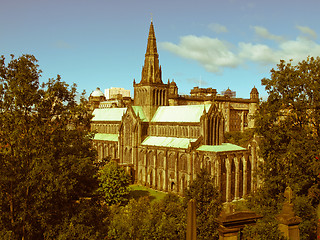 Image showing Retro look Glasgow cathedral