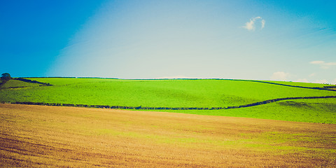 Image showing Vintage looking Cardross hill panorama